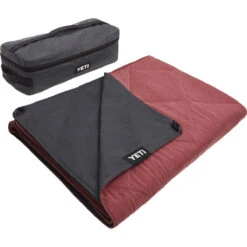 Yeti Lowlands Blanket -Outdoor Sports Store 190245 Lowlands Dealer Studio Photography Red on Outside Folded with Bag 2400x2400 2