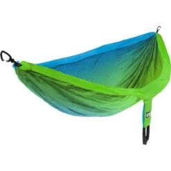 DoubleNest Print Hammock 18 DoubleNest Print Hammock -Outdoor Sports Store ENO DoubleNest Print Fade TealChartreuse