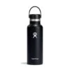 Hydro Flask 18 Oz Standard Mouth Water Bottle -Outdoor Sports Store S18SX001 Black StraightOn