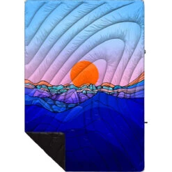 Rumpl Original Puffy Blanket - Printed 1-Person -Outdoor Sports Store TPPB BB1 1 SKYLINE DIVIDE BROOKLYN BELL OGPUFFY 1P FLATLAY