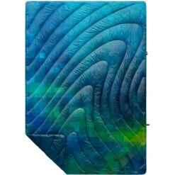 Rumpl Original Puffy Blanket - Printed 1-Person -Outdoor Sports Store TPPB CPF 1 PIXELFETTI COOL OGPUFFY 1P FLATLAY