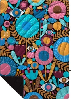 Rumpl Original Puffy Blanket - Printed 1-Person -Outdoor Sports Store TPPB LC1 1 NIGHT GARDEN LISACONGDON