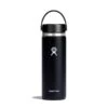 Hydro Flask 20 Oz Wide Mouth Water Bottle -Outdoor Sports Store W20BTS001 Black StraightOn